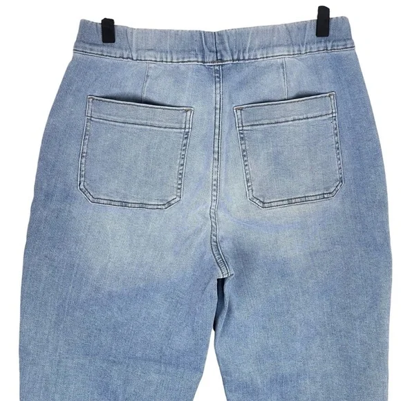 Madewell Jeans Small PETITE NWT Elastic Waist Pull On Relaxed Straight Casual - Picture 6 of 9